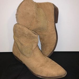Mossimo Supply Co. Textile Studded Short Cowgirl Boots